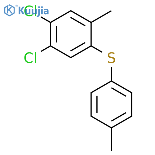 Benzene,1,2-dichloro-4-methyl-5-[(4-methylphenyl)thio]- structure