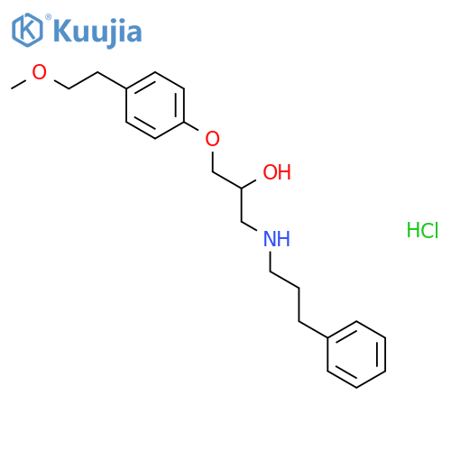 1-[4-(2-methoxyethyl)phenoxy]-3-[(3-phenylpropyl)amino]propan-2-ol hydrochloride structure