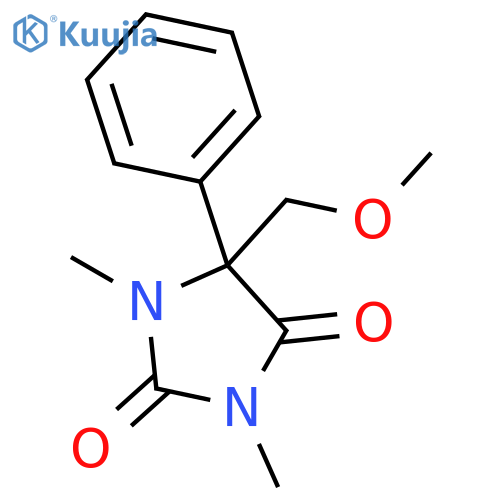 5-(methoxymethyl)-1,3-dimethyl-5-phenylimidazolidine-2,4-dione structure