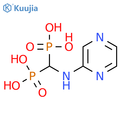 Phosphonic acid, [(pyrazinylamino)methylene]bis- structure