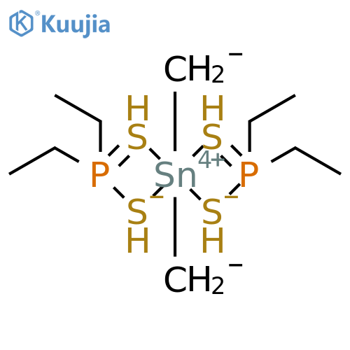 tin, dimethylbis(diethylphosphinodithioato-s,s')- structure