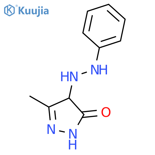3-methyl-4-(2-phenylhydrazinyl)-1,4-dihydropyrazol-5-one structure