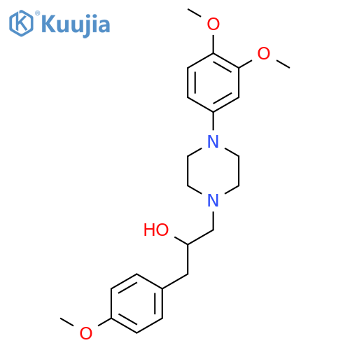 1-[4-(3,4-dimethoxyphenyl)piperazin-1-yl]-3-(4-methoxyphenyl)propan-2-ol structure