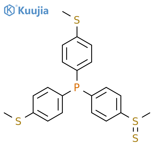 bis[4-(methylsulfanyl)phenyl][4-(methylsulfinothioyl)phenyl]phosphane structure