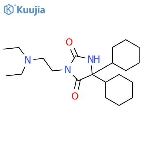 5,5-dicyclohexyl-3-[2-(diethylamino)ethyl]imidazolidine-2,4-dione structure