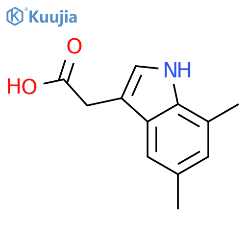 1H-Indole-3-aceticacid, 5,7-dimethyl- structure
