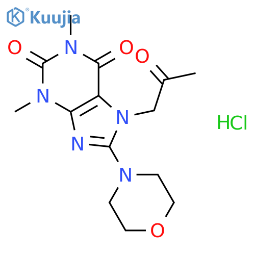 1,3-dimethyl-8-morpholin-4-yl-7-(2-oxopropyl)-3,7-dihydro-1H-purine-2,6-dione hydrochloride structure