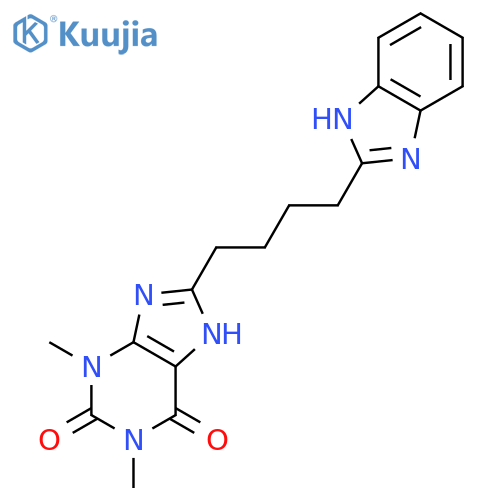 8-[4-(1h-benzimidazol-2-yl)butyl]-1,3-dimethyl-7h-purine-2,6-dione structure