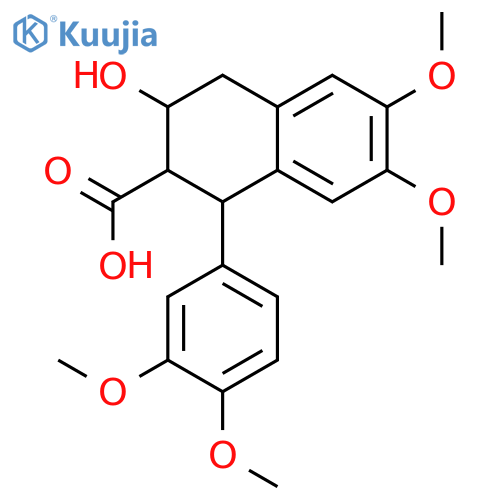 2-Naphthalenecarboxylicacid, 1-(3,4-dimethoxyphenyl)-1,2,3,4-tetrahydro-3-hydroxy-6,7-dimethoxy- structure