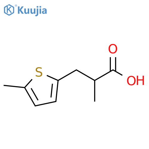 2-methyl-3-(5-methylthiophen-2-yl)propanoic acid structure