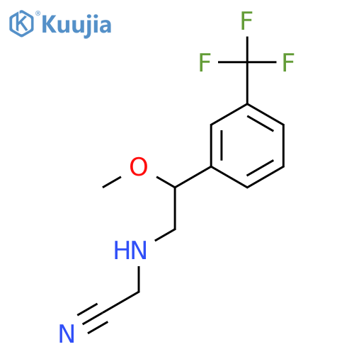 2-[[2-Methoxy-2-[3-(trifluoromethyl)phenyl]ethyl]amino]acetonitrile structure