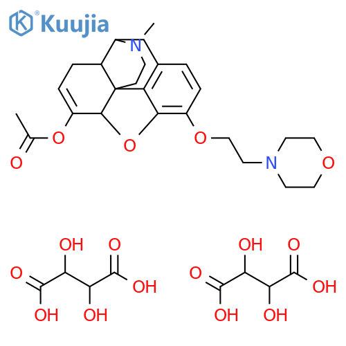 3-Morpholylaethyl-dihydro-morphinon-6-enolacetat (bis-hydrogentartrat) [German] structure