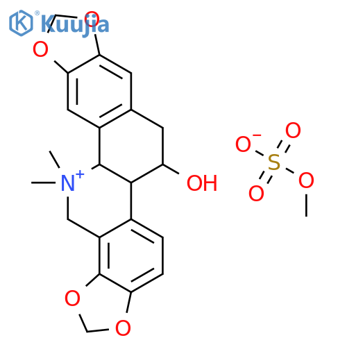 6-hydroxy-13,13-dimethyl-5b,6,7,12b,13,14-hexahydro[1,3]benzodioxolo[5,6-c][1,3]dioxolo[4,5-i]phenanthridin-13-ium methyl sulfate structure