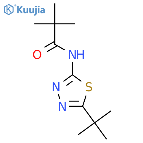 N-(5-tert-butyl-1,3,4-thiadiazol-2-yl)-2,2-dimethylpropanamide structure