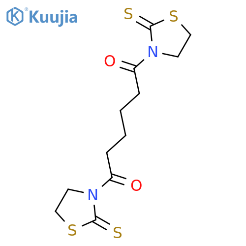 1,6-Bis(2-sulfanylidene-1,3-thiazolidin-3-yl)hexane-1,6-dione structure