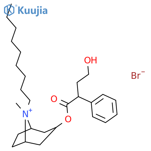 8-Azoniabicyclo[3.2.1]octane,3-(4-hydroxy-1-oxo-2-phenylbutoxy)-8-methyl-8-nonyl-, bromide (1:1) structure