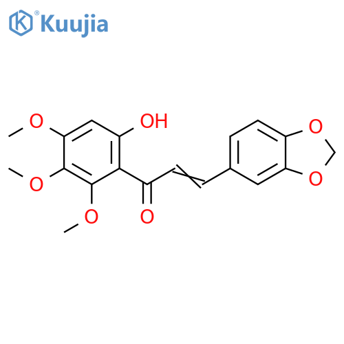 2-Propen-1-one, 3-(1,3-benzodioxol-5-yl)-1-(6-hydroxy-2,3,4-trimethoxyphenyl)- structure