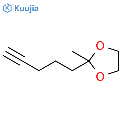 1,3-Dioxolane, 2-methyl-2-(4-pentynyl)- (9CI) structure