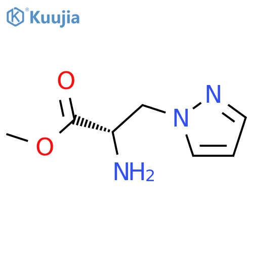 1H-Pyrazole-1-propanoicacid, a-amino-, methyl ester, (aS)- structure