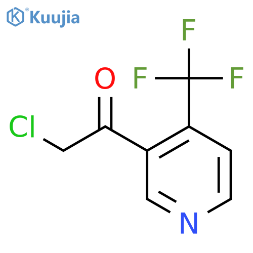 2-chloro-1-4-(trifluoromethyl)pyridin-3-ylethan-1-one structure