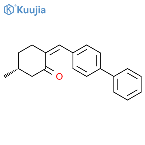 Cyclohexanone, 2-([1,1'-biphenyl]-4-ylmethylene)-5-methyl-, (2Z,5R)- structure