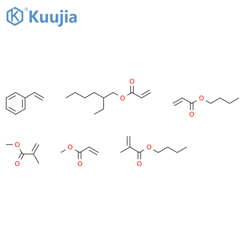 2-Propenoicacid,2-methyl-,butylester,polymerwithbutyl2-propenoate,ethenylbenzene,2-ethylhexyl2-propenoate,methyl2-methyl-2-propenoateandmethyl2-propenoate structure