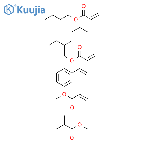2-Propenoicacid,2-methyl-,methylester,polymerwithbutyl2-propenoate,ethenylbenzene,2-ethylhexyl2-propenoateandmethyl2-propenoate structure