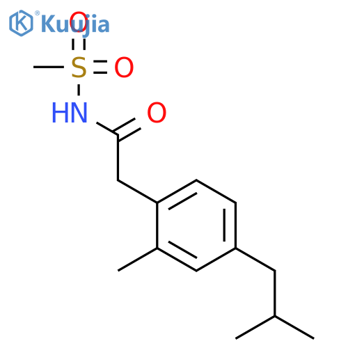 BENZENEACETAMIDE, 2-METHYL-4-(2-METHYLPROPYL)-N-(METHYLSULFONYL)- structure