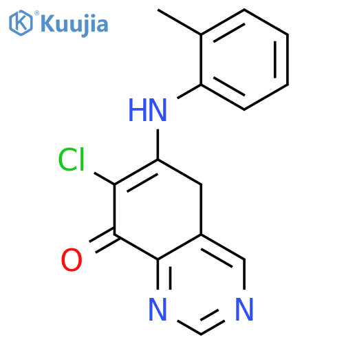 8(5H)-Quinazolinone, 7-chloro-6-[(2-methylphenyl)amino]- structure