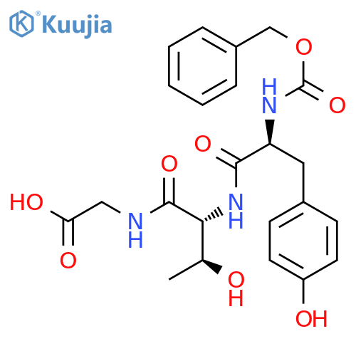 Glycine, N-[N-[N-[(phenylmethoxy)carbonyl]-L-tyrosyl]-D-threonyl]- structure