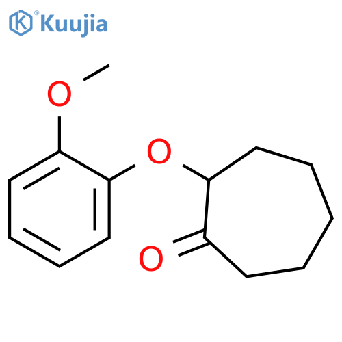 Cycloheptanone, 2-(2-methoxyphenoxy)- structure