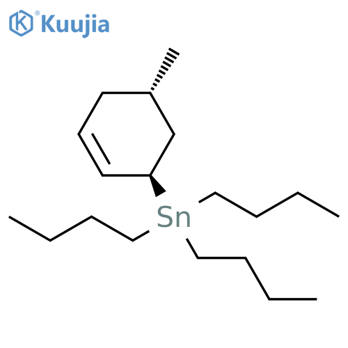 Stannane, tributyl[(1R,5S)-5-methyl-2-cyclohexen-1-yl]-, rel- structure