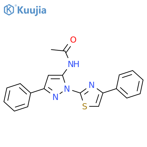 Acetamide,N-[3-phenyl-1-(4-phenyl-2-thiazolyl)-1H-pyrazol-5-yl]- structure