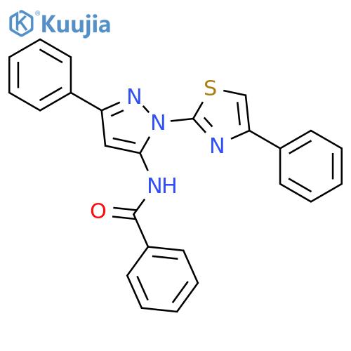 Benzamide,N-[3-phenyl-1-(4-phenyl-2-thiazolyl)-1H-pyrazol-5-yl]- structure