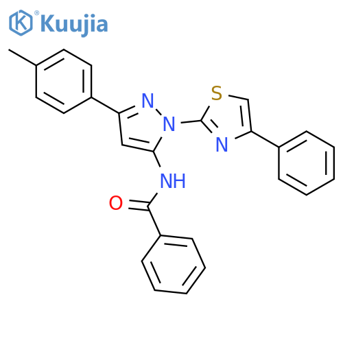Benzamide,N-[3-(4-methylphenyl)-1-(4-phenyl-2-thiazolyl)-1H-pyrazol-5-yl]- structure