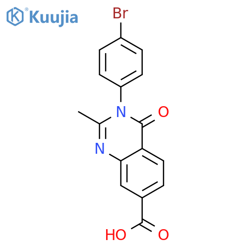 7-Quinazolinecarboxylicacid, 3-(4-bromophenyl)-3,4-dihydro-2-methyl-4-oxo- structure