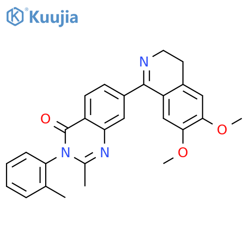 7-(6,7-dimethoxy-3,4-dihydroisoquinolin-1-yl)-2-methyl-3-(2-methylphenyl)quinazolin-4(3H)-one structure