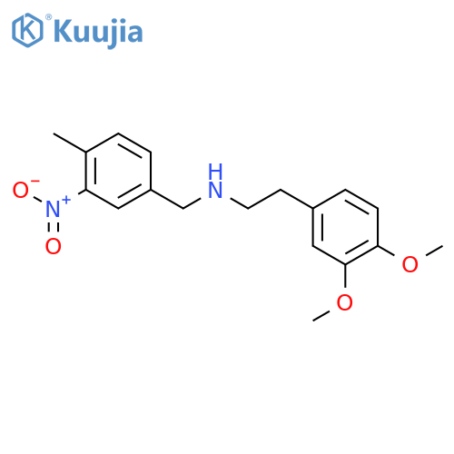 2-(3,4-dimethoxyphenyl)-N-(4-methyl-3-nitrobenzyl)ethanamine structure