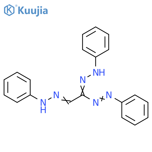Acetaldehyde, (phenylazo)(phenylhydrazono)-, phenylhydrazone structure