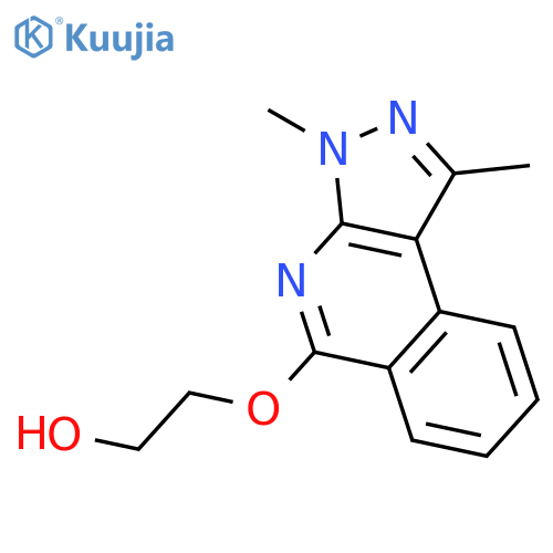 2-[(1,3-dimethyl-3H-pyrazolo[3,4-c]isoquinolin-5-yl)oxy]ethanol structure