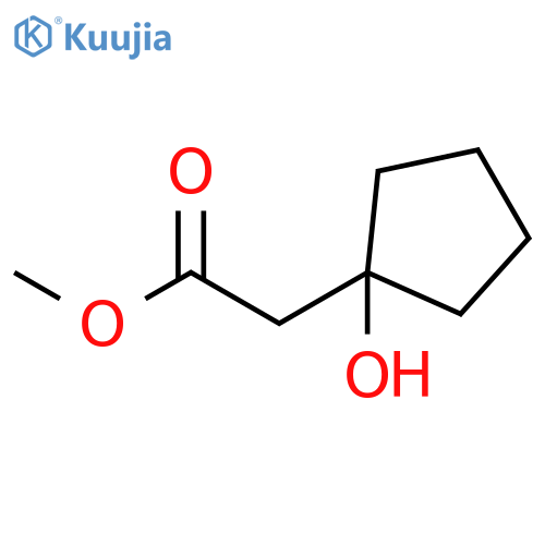 Cyclopentaneacetic acid, 1-hydroxy-, methyl ester structure