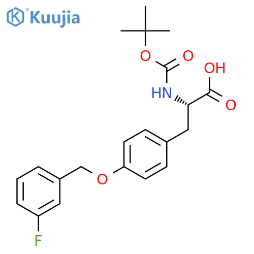 L-Tyrosine, N-[(1,1-dimethylethoxy)carbonyl]-O-[(3-fluorophenyl)methyl]- structure