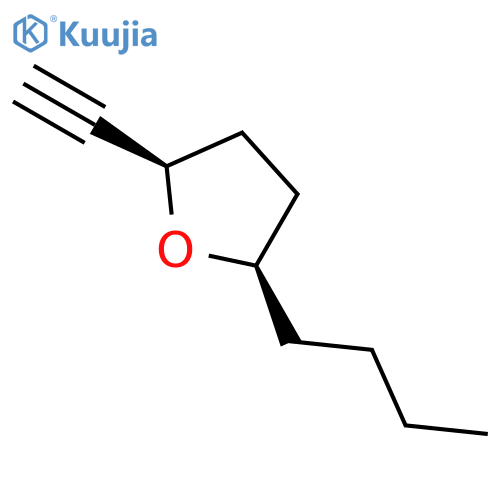 Furan, 2-butyl-5-ethynyltetrahydro-, (2R,5R)-rel- structure