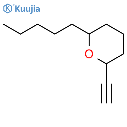 2H-Pyran, 2-ethynyltetrahydro-6-pentyl- structure