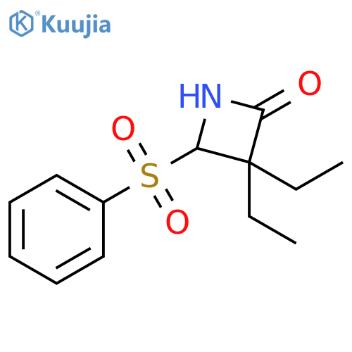 2-Azetidinone, 3,3-diethyl-4-(phenylsulfonyl)- structure