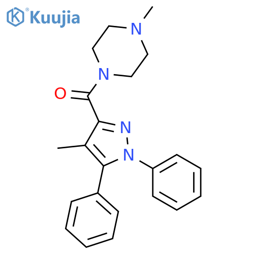 Piperazine,1-methyl-4-[(4-methyl-1,5-diphenyl-1H-pyrazol-3-yl)carbonyl]- structure