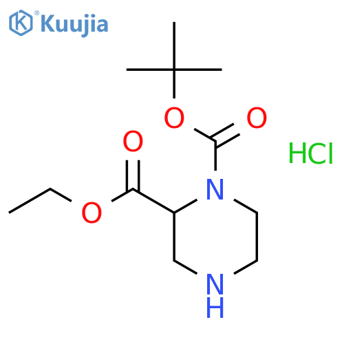 Ethyl 1-Boc-Piperazine-2-Carboxylate Hydrochloride Salt structure