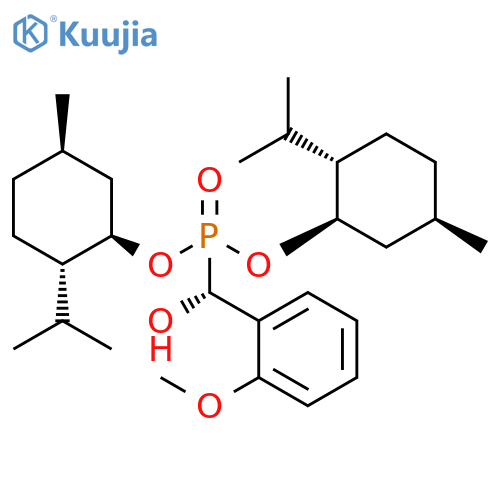 bis(1R,2S,5R)-5-methyl-2-(propan-2-yl)cyclohexyl (R)-hydroxy(2-methoxyphenyl)methylphosphonate structure