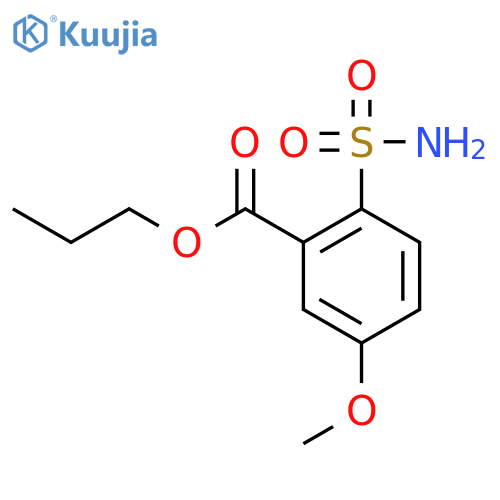 Benzoic acid,2-(aminosulfonyl)-5-methoxy-, propyl ester structure