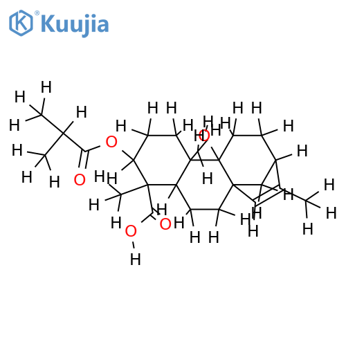 3-(2-Methylpropanoyl)-(ent-3beta)-3, 9-Dihydroxy-15-kauren-19-oic acid structure